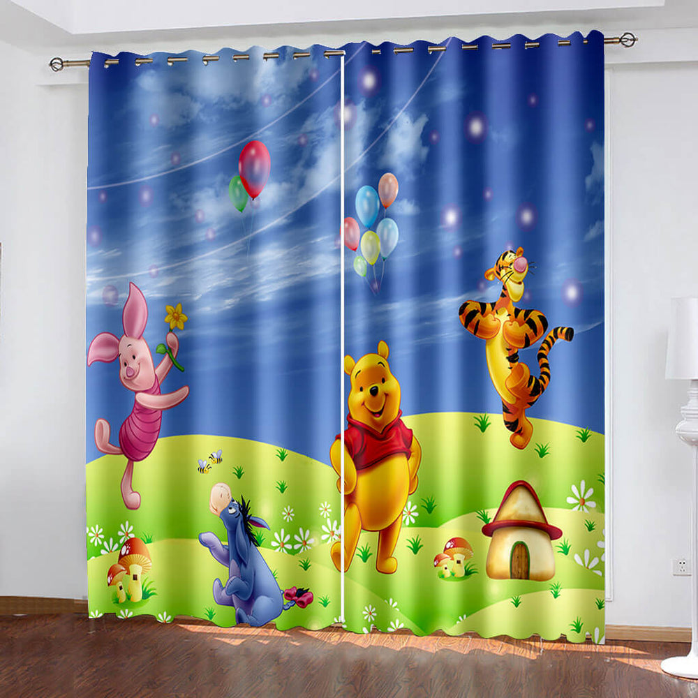 Winnie the Pooh Curtains Blackout Window Treatments Drapes Room Decoration (Online Order Only)