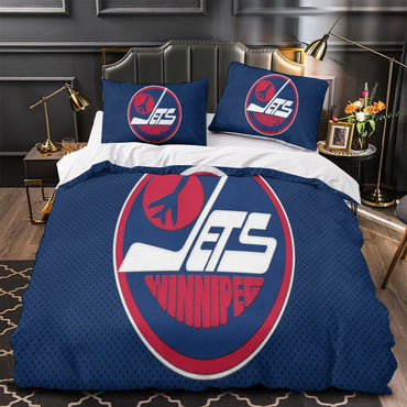 Winnipeg Jets Bedding Set Quilt Duvet Cover Without Filler (Online Order Only)