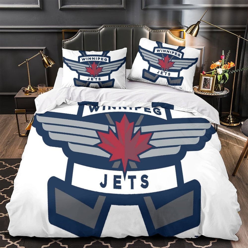 Winnipeg Jets Bedding Set Quilt Duvet Cover Without Filler (Online Order Only)