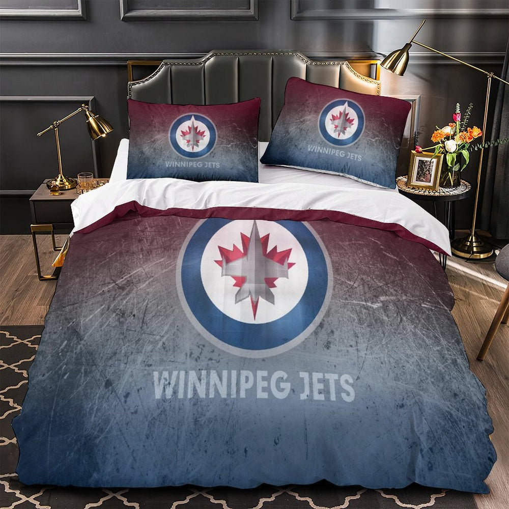 Winnipeg Jets Bedding Set Quilt Duvet Cover Without Filler (Online Order Only)