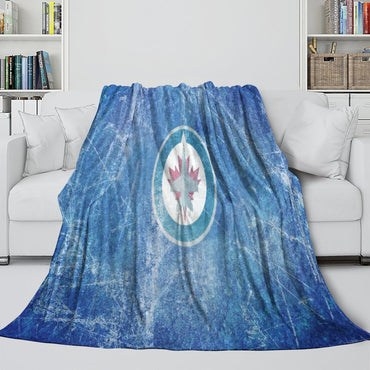 Winnipeg Jets Blanket Flannel Throw Kids Room Decoration (Online Order Only)