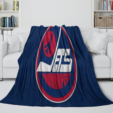 Winnipeg Jets Blanket Flannel Throw Kids Room Decoration (Online Order Only)
