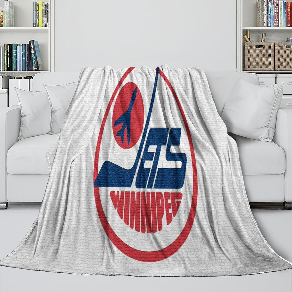 Winnipeg Jets Blanket Flannel Throw Kids Room Decoration (Online Order Only)