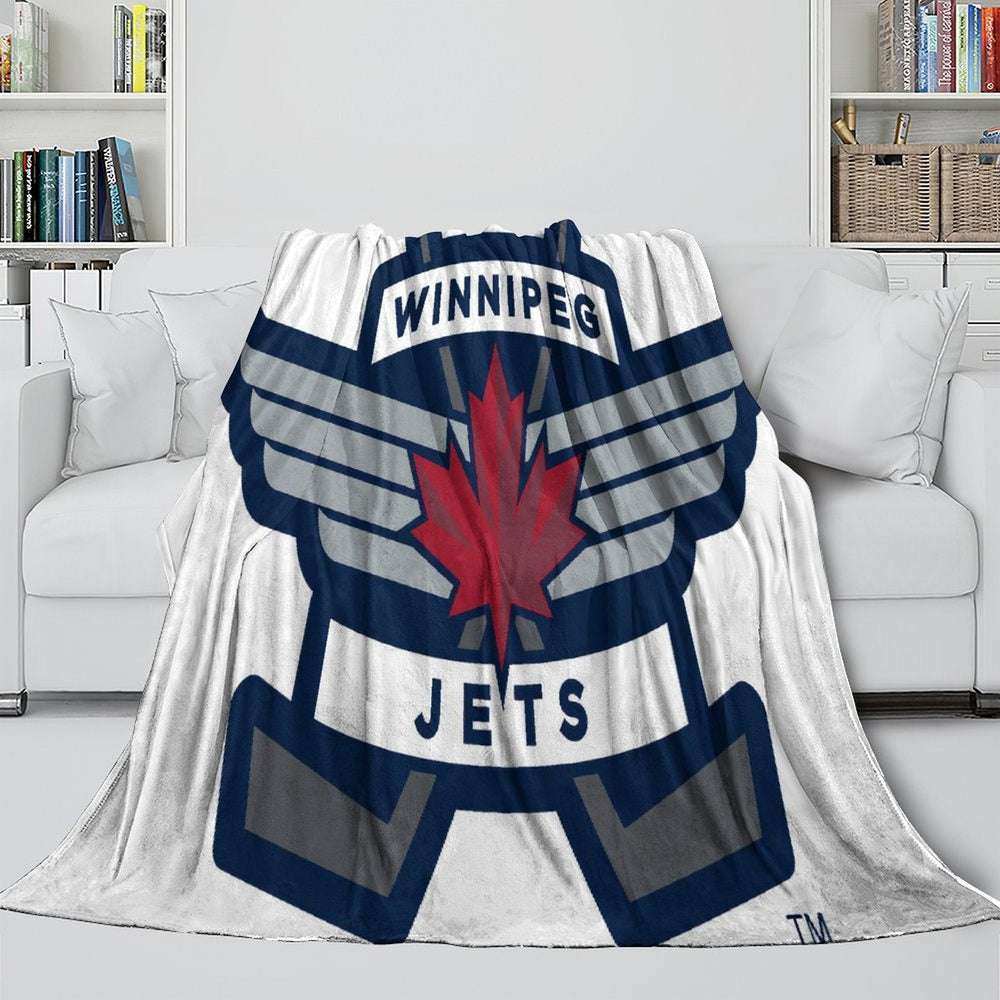 Winnipeg Jets Blanket Flannel Throw Kids Room Decoration (Online Order Only)