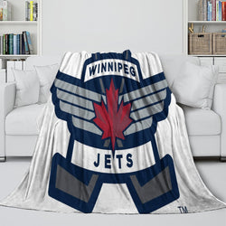 Winnipeg Jets Blanket Flannel Throw Kids Room Decoration (Online Order Only)