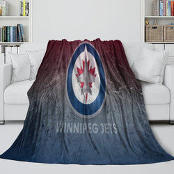 Winnipeg Jets Blanket Flannel Throw Kids Room Decoration (Online Order Only)
