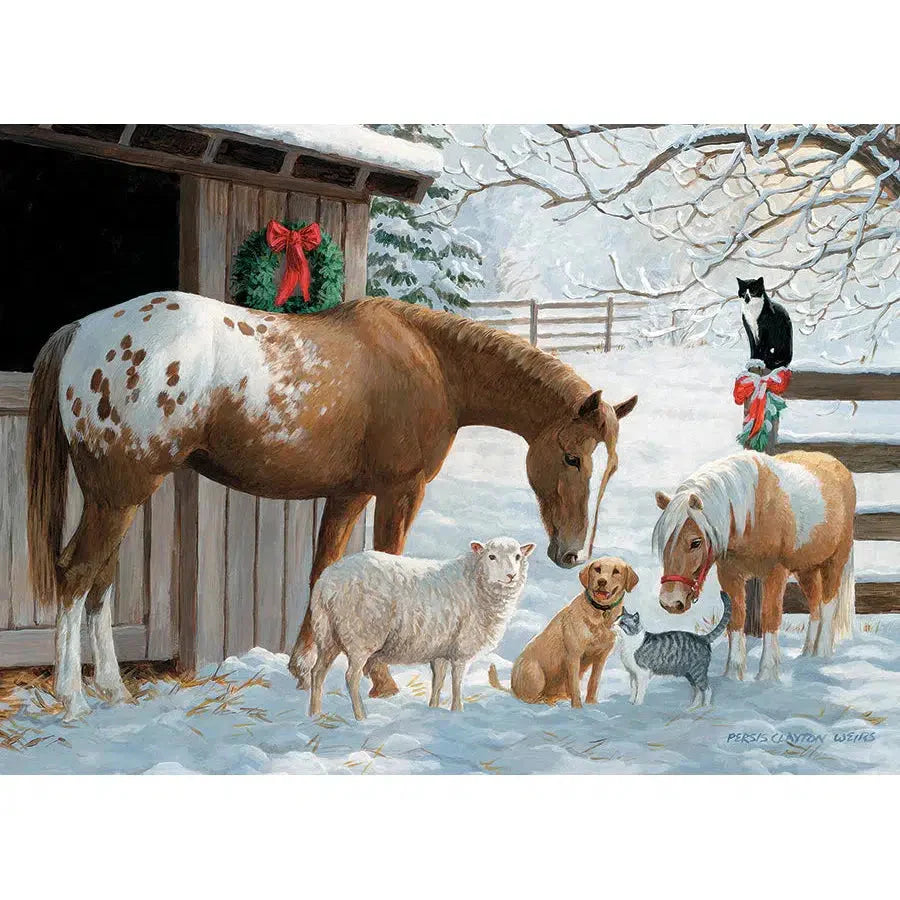Winter Barnyard 350 Piece Family Jigsaw Puzzle Cobble Hill (ONLINE ORDER ONLY)