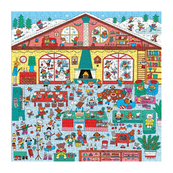 Winter Chalet Search & Find 500 Piece Jigsaw Puzzle Mudpuppy (ONLINE ORDER ONLY)