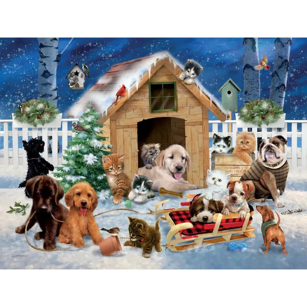 Winter Pets 500 Piece Soft Touch Jigsaw Puzzle Crown Point