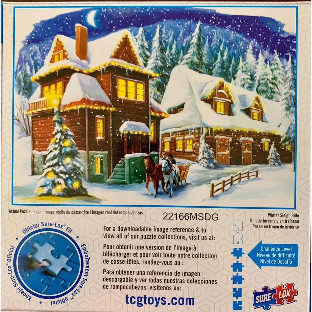 Winter Sleigh Ride Winter Wonderland 1000 Piece Jigsaw Puzzle Sure Lox (ONLINE ORDER ONLY)