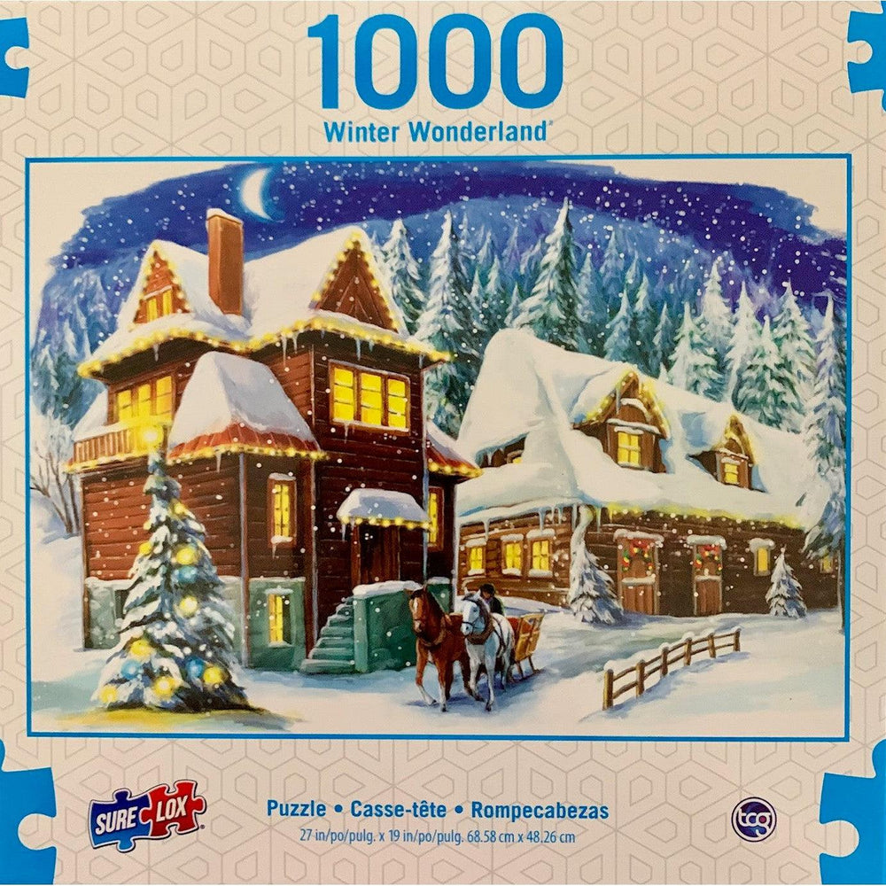 Winter Sleigh Ride Winter Wonderland 1000 Piece Jigsaw Puzzle Sure Lox (ONLINE ORDER ONLY)
