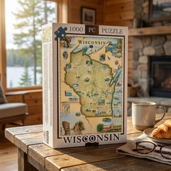 Wisconsin 1000 Piece Jigsaw Puzzle Xplorer Maps (ONLINE ORDER ONLY)