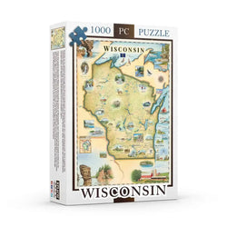 Wisconsin 1000 Piece Jigsaw Puzzle Xplorer Maps (ONLINE ORDER ONLY)