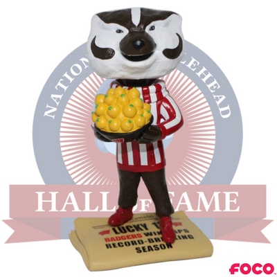 Bucky Badger Wisconsin Badgers Mascot Record Breaking Season Bobblehead (ONLINE ORDER ONLY)