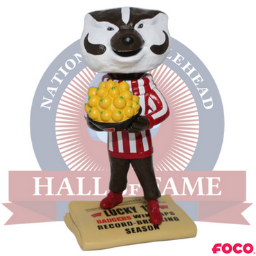 Bucky Badger Wisconsin Badgers Mascot Record Breaking Season Bobblehead (ONLINE ORDER ONLY)