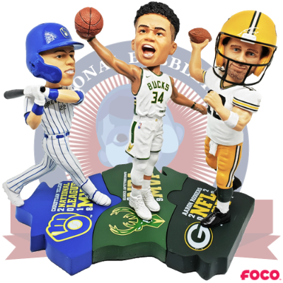 Wisconsin MVPs Triple Bobblehead Set (ONLINE ORDER ONLY)