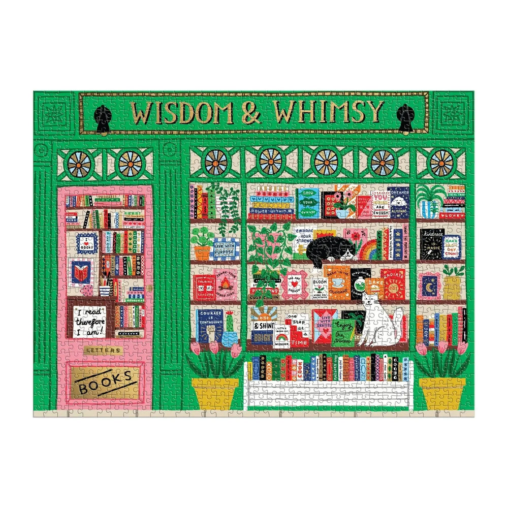 Wisdom & Whimsy Bookshop 1000 Piece Jigsaw Puzzle Galison