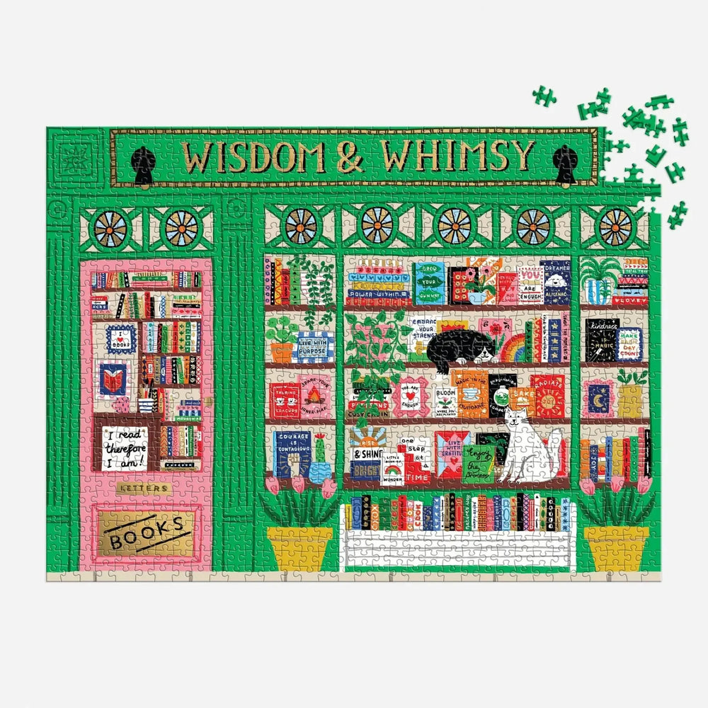 Wisdom & Whimsy Bookshop 1000 Piece Jigsaw Puzzle Galison