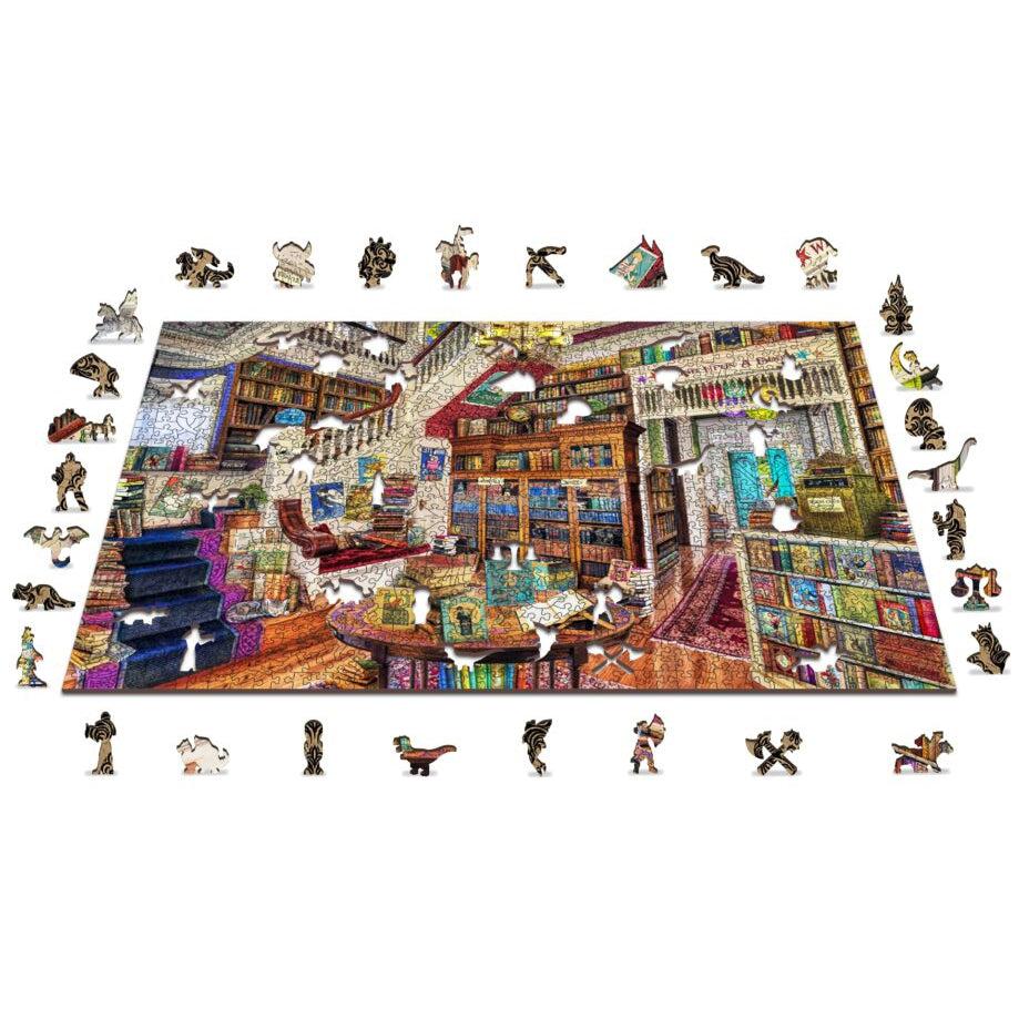 Wish Upon a Bookshop 1010 Piece Wood Jigsaw Puzzle Wooden City (ONLINE ORDER ONLY)