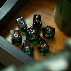 Witchwood Heart Liquid Core DND Dice Set (ONLINE ORDER ONLY)