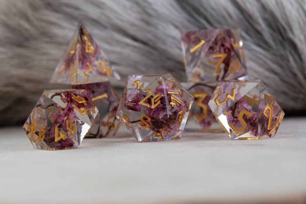 PRE-ORDER || Wither and Bloom Sharp-Edged Resin Dice Set