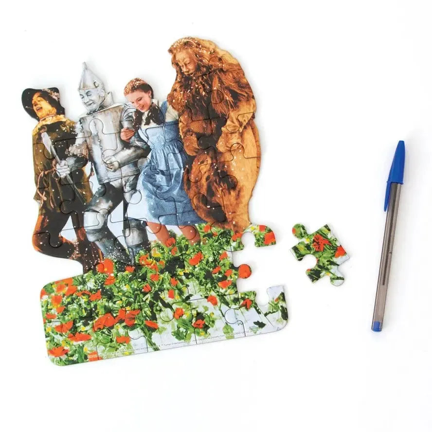 Wizard of Oz Poppy Field 26 Piece Mini Shaped Jigsaw Puzzle Paper House