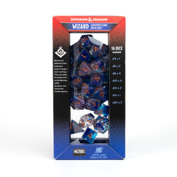 D&D Adventure Dice Set - Wizard Edition | Blue 16pc Collection (ONLINE ORDER ONLY)