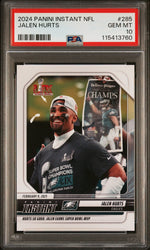 Graded 2024 Panini Instant NFL Jalen Hurts #285 Football Card PSA 10 Gem Mint (ONLINE ORDER ONLY)