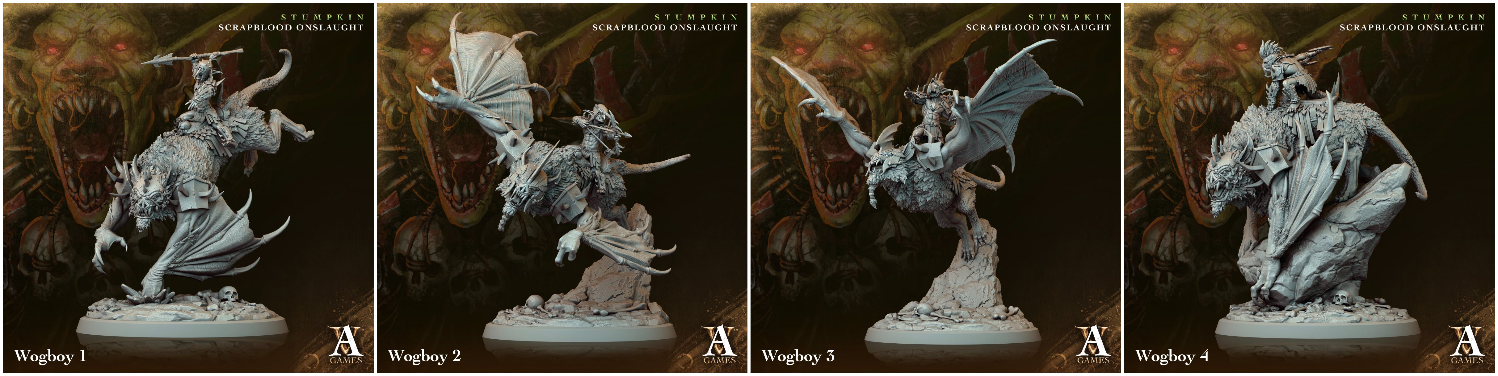 3D Printed Archvillain Games Wogboys Stumpkin Scrapblood Onslaught 28 32mm D&D (Online Only)