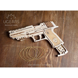 Wolf-01 Handgun 3D Wood Model Kit UGEARS (ONLINE ORDER ONLY)