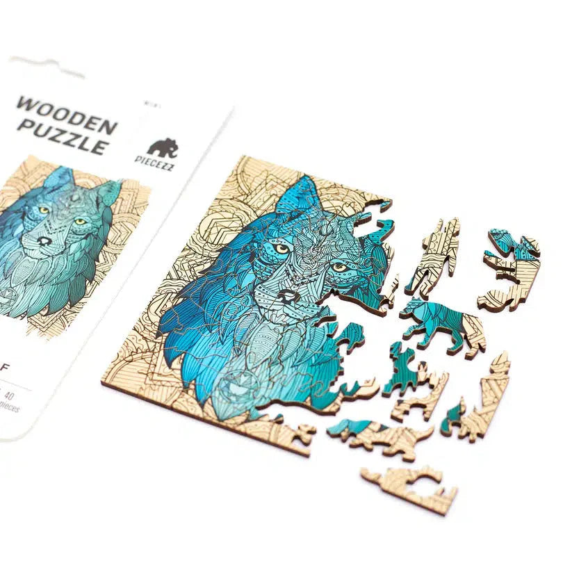 Wolf 40 Piece Mini Wooden Jigsaw Puzzle Geek Toys (ONLINE ORDER ONLY)