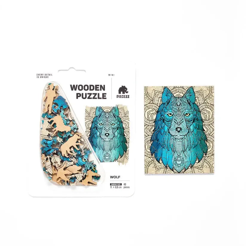 Wolf 40 Piece Mini Wooden Jigsaw Puzzle Geek Toys (ONLINE ORDER ONLY)