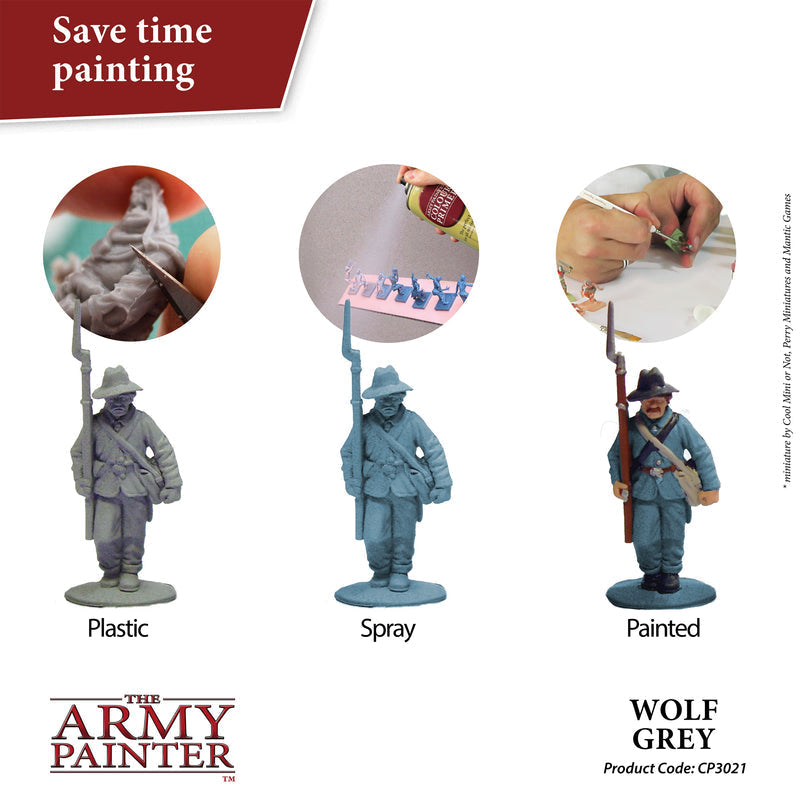 Army Painter Colour Primer: Wolf Grey (ONLINE ORDER ONLY)