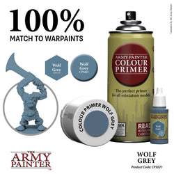 Army Painter Colour Primer: Wolf Grey (ONLINE ORDER ONLY)