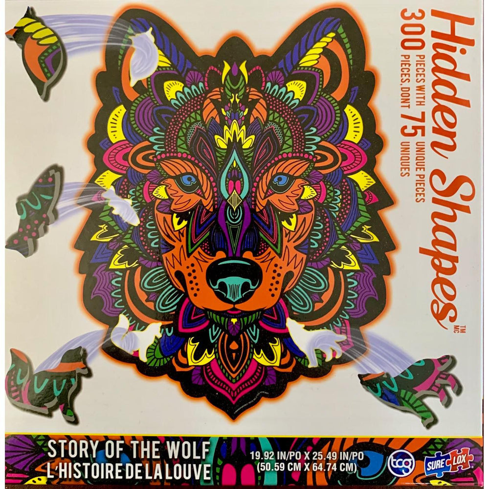 Wolf Hidden Shapes 300 Piece Jigsaw Puzzle Sure Lox (ONLINE ORDER ONLY)
