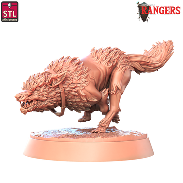 3D Printed STL Miniatures Wolves Rangers 28 - 32mm War Gaming D&D (Online Only)