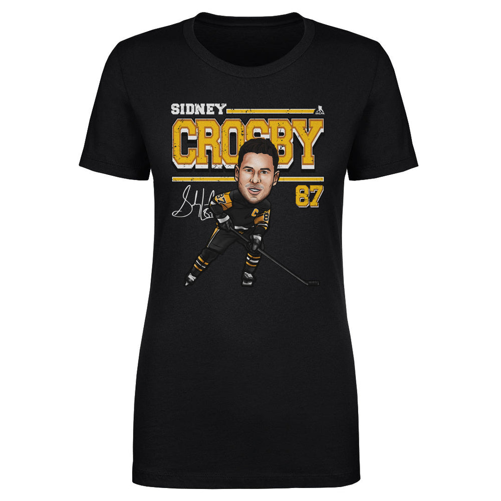 Sidney Crosby Pittsburgh Cartoon WHT