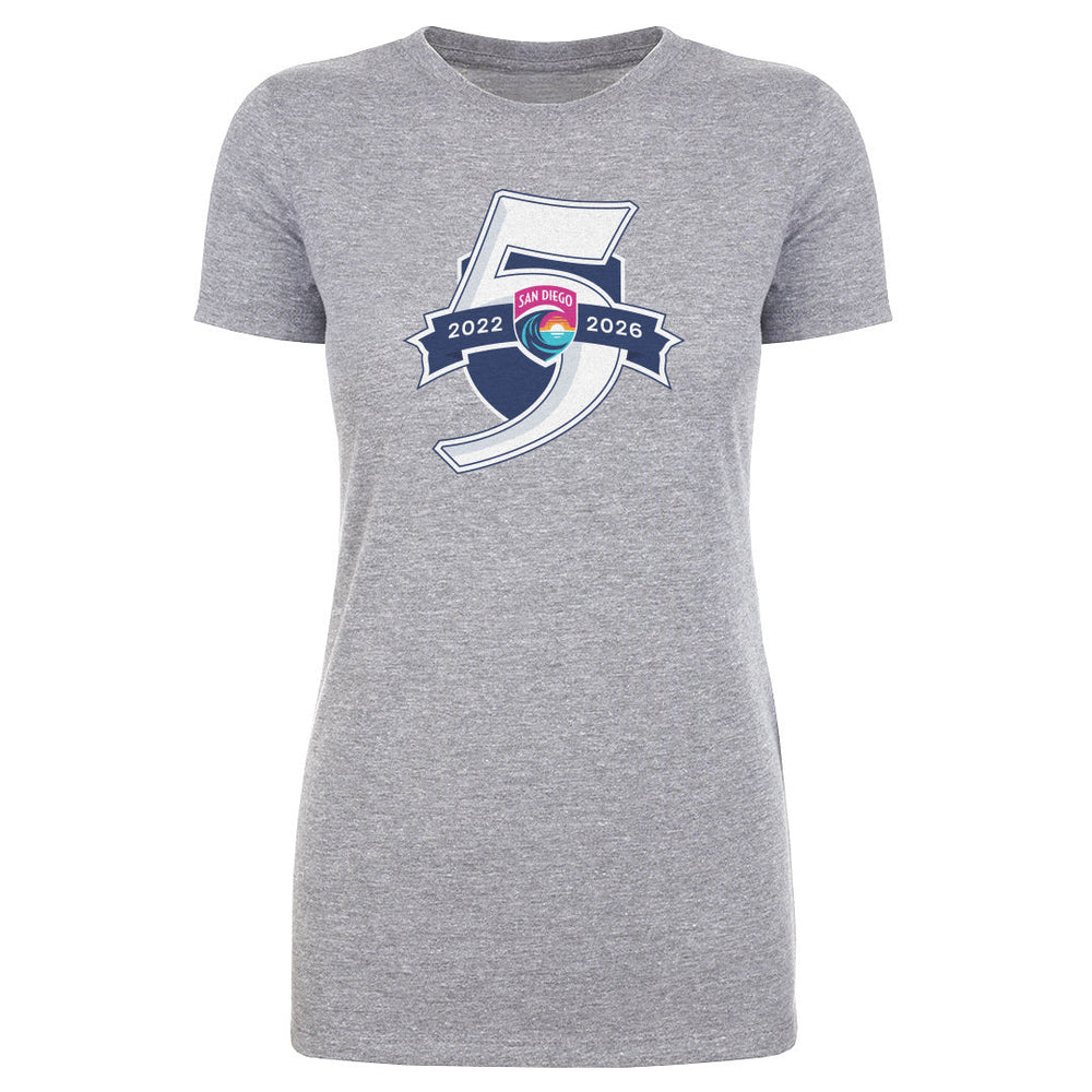San Diego Wave FC 5 Seasons Logo WHT (ONLINE ORDER ONLY)