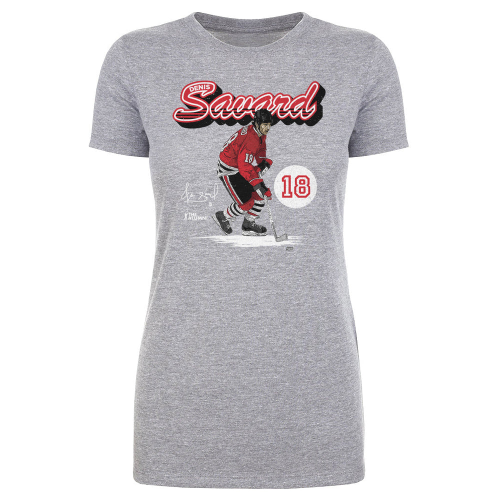Denis Savard Chicago Retro Script WHT (ONLINE ORDER ONLY)