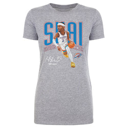 Shai Gilgeous-Alexander Oklahoma City Thunder Caricature WHT