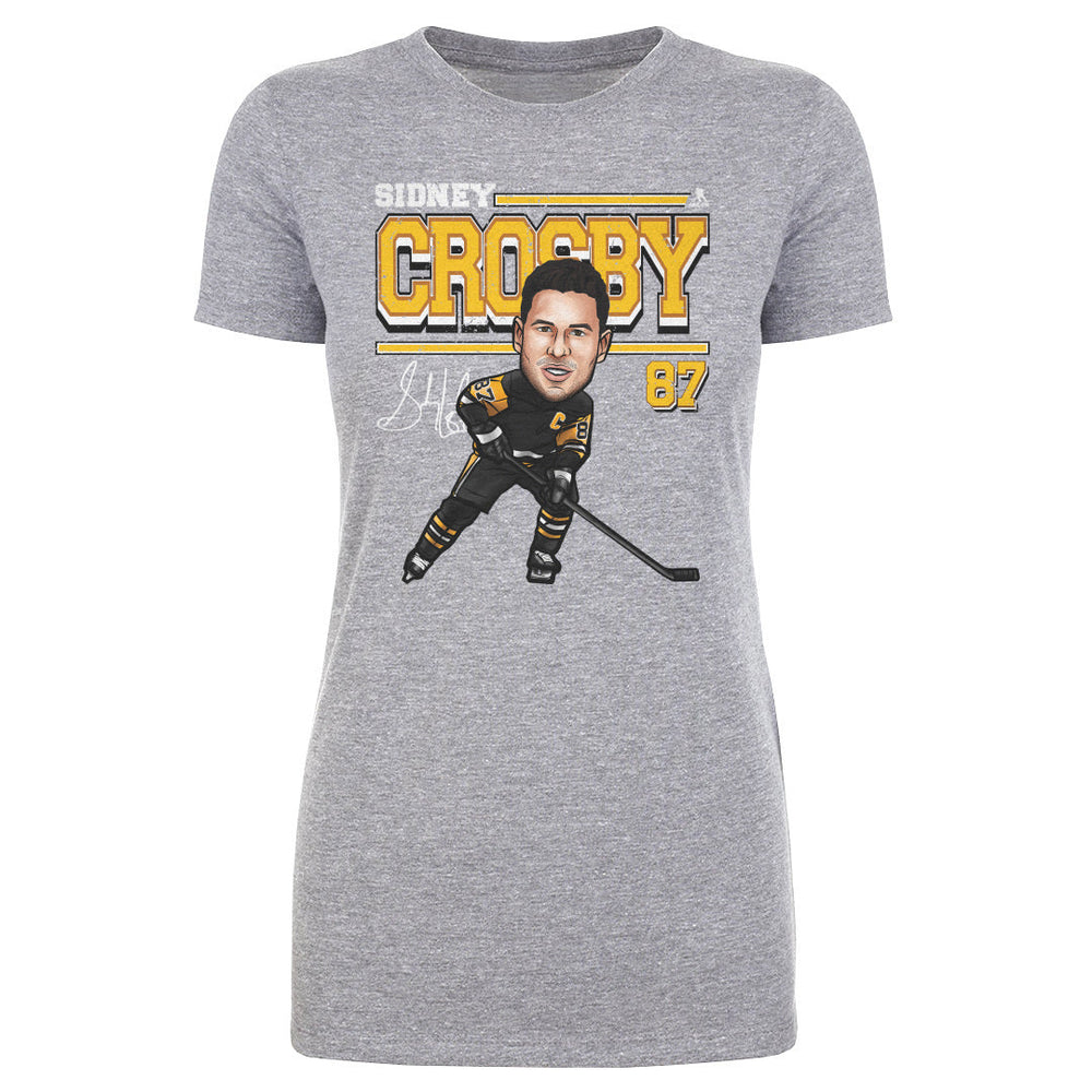 Sidney Crosby Pittsburgh Cartoon WHT