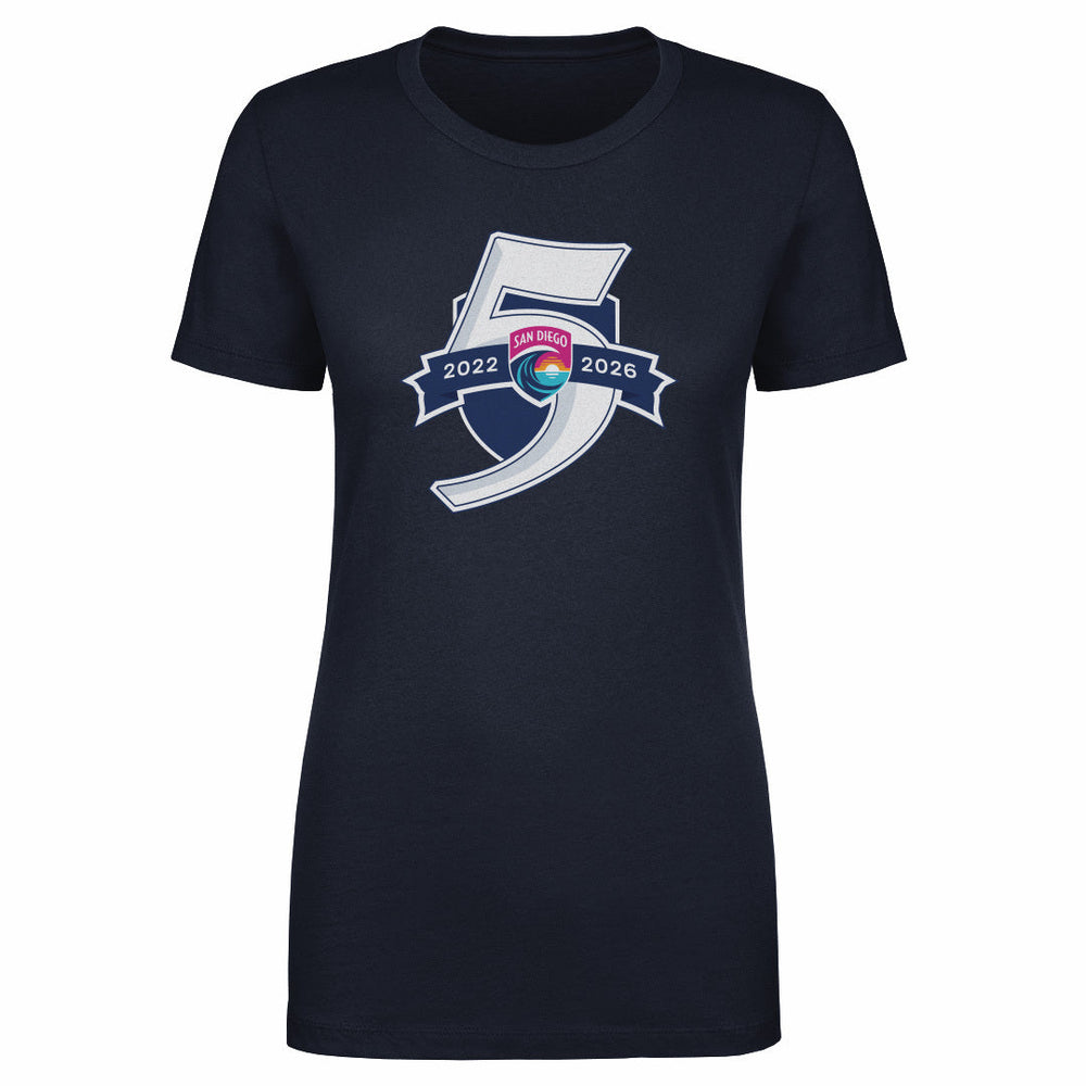 San Diego Wave FC 5 Seasons Logo WHT (ONLINE ORDER ONLY)