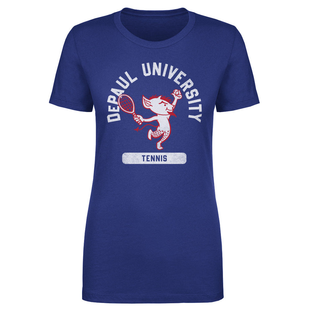 DePaul Blue Demons Mascot Tennis WHT (ONLINE ORDER ONLY)