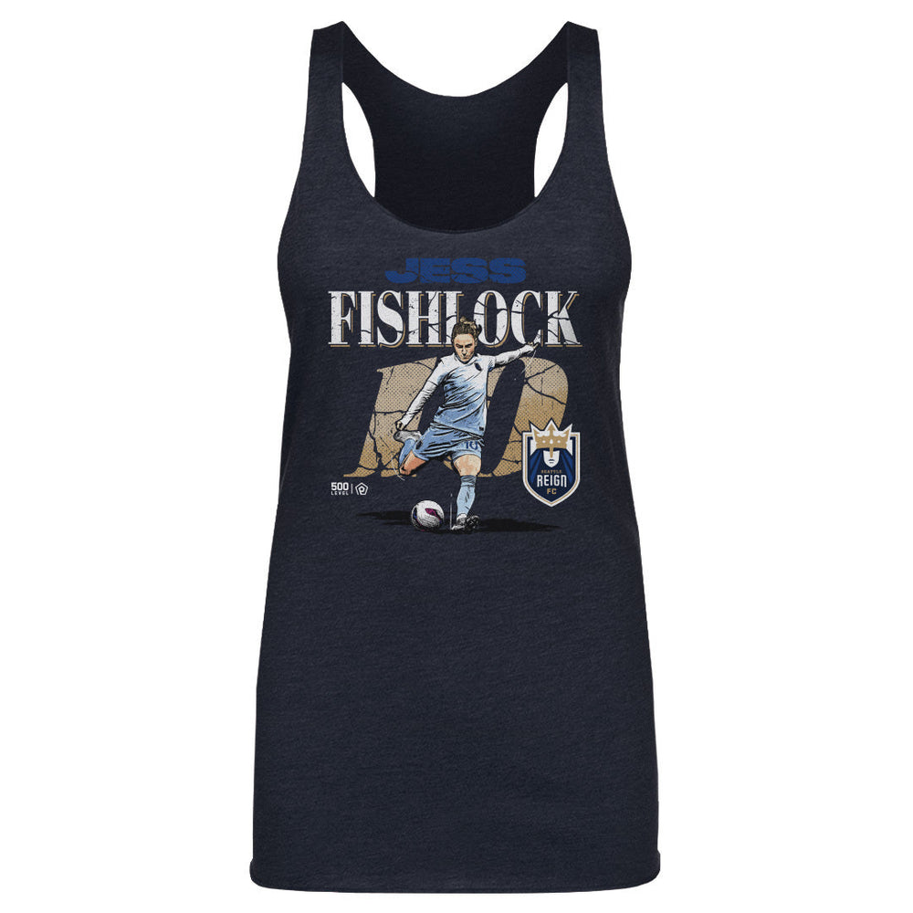 Jess Fishlock Seattle Reign FC Cracked Number WHT (ONLINE ONLY)