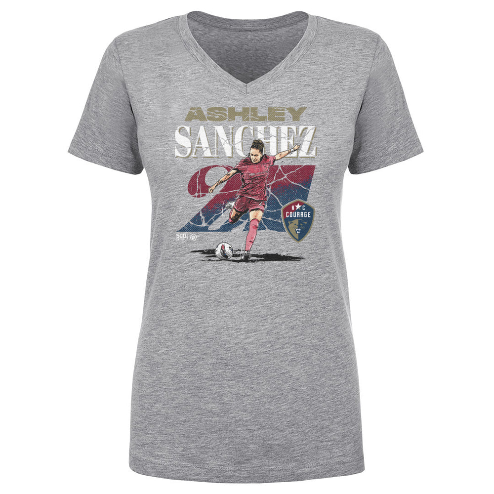 Ashley Sanchez North Carolina Courage Cracked Number WHT (ONLINE ORDER ONLY)