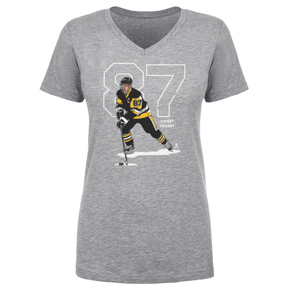 Sidney Crosby Outline W WHT