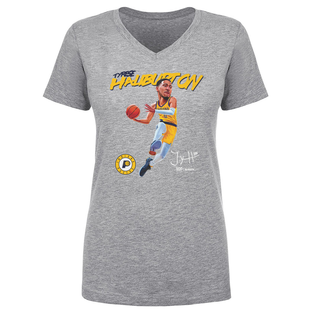 Tyrese Haliburton Indiana Pacers Caricature WHT