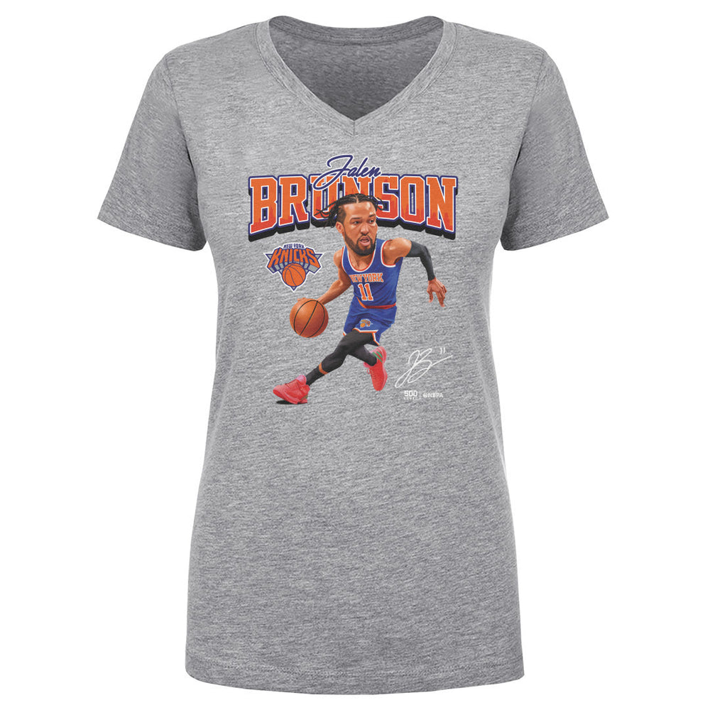 Jalen Brunson New York Knicks Caricature WHT