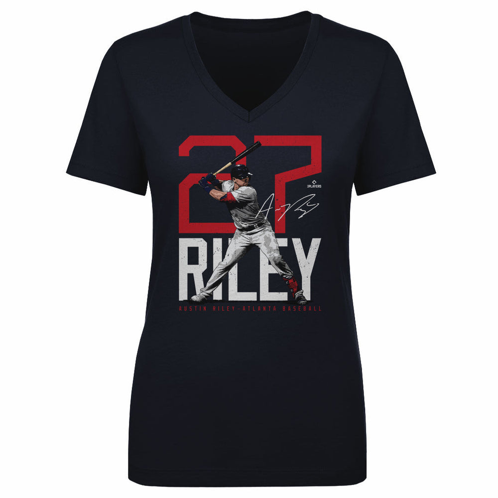Austin Riley Atlanta Bold Number WHT