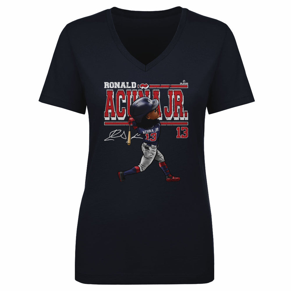 Ronald Acuna Jr. Cartoon WHT